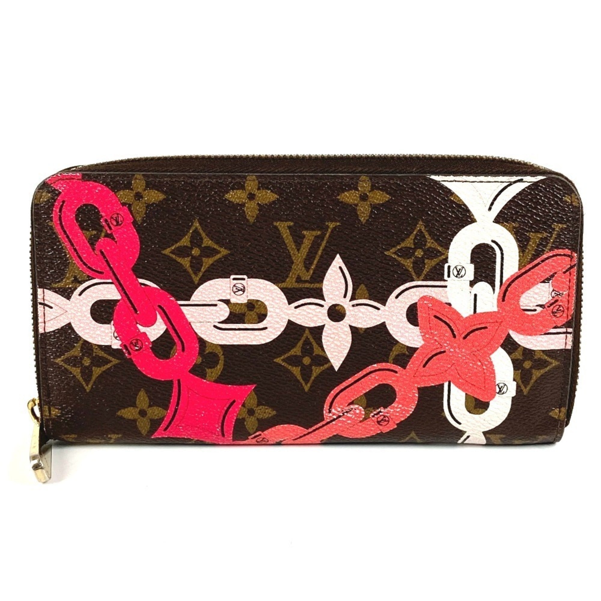 Louis Vuitton Monogram Bay Brown Pink Monogram Long Wallet