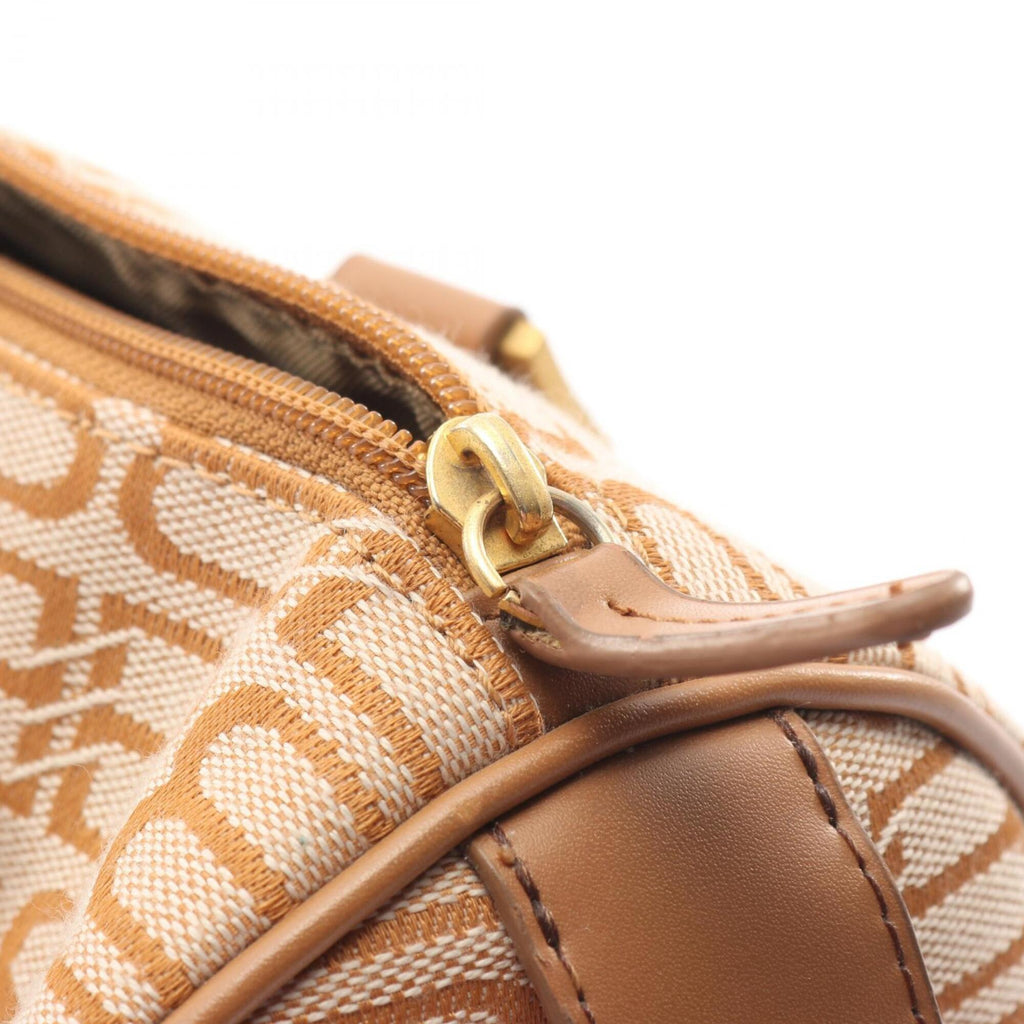 Balenciaga Beige Brown Canvas Leather Hand