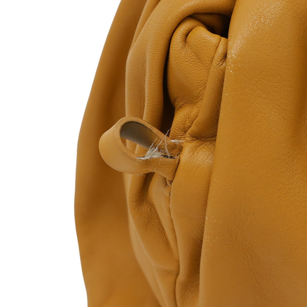 Bottega Veneta Mustard Yellow Leather Pouch Shoulder Bag