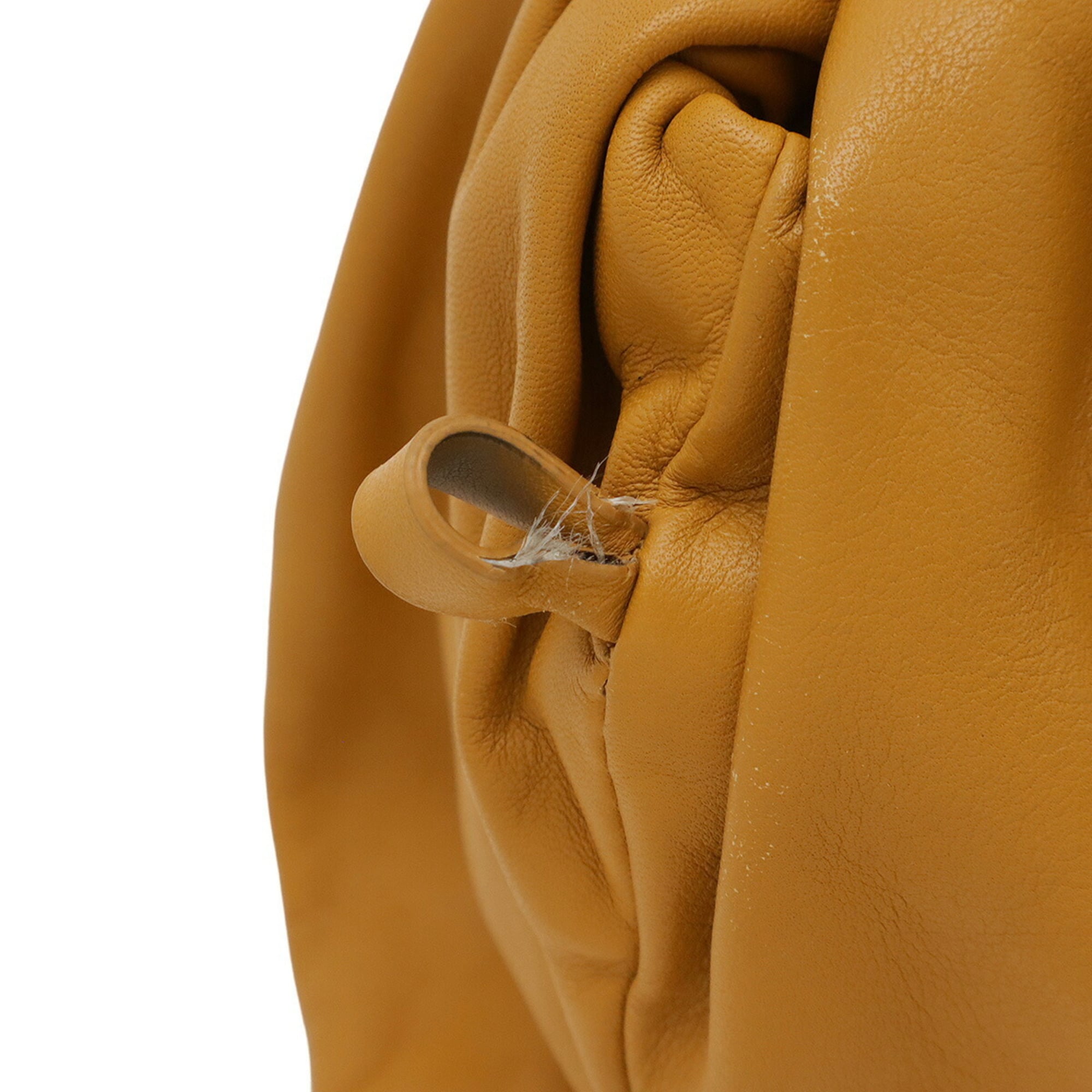 Bottega Veneta Mustard Yellow Leather Pouch Shoulder Bag