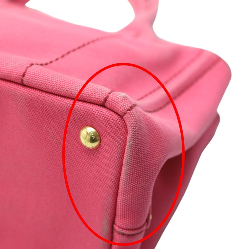 Prada Canapa Pink Cotton Canvas Tote Bag