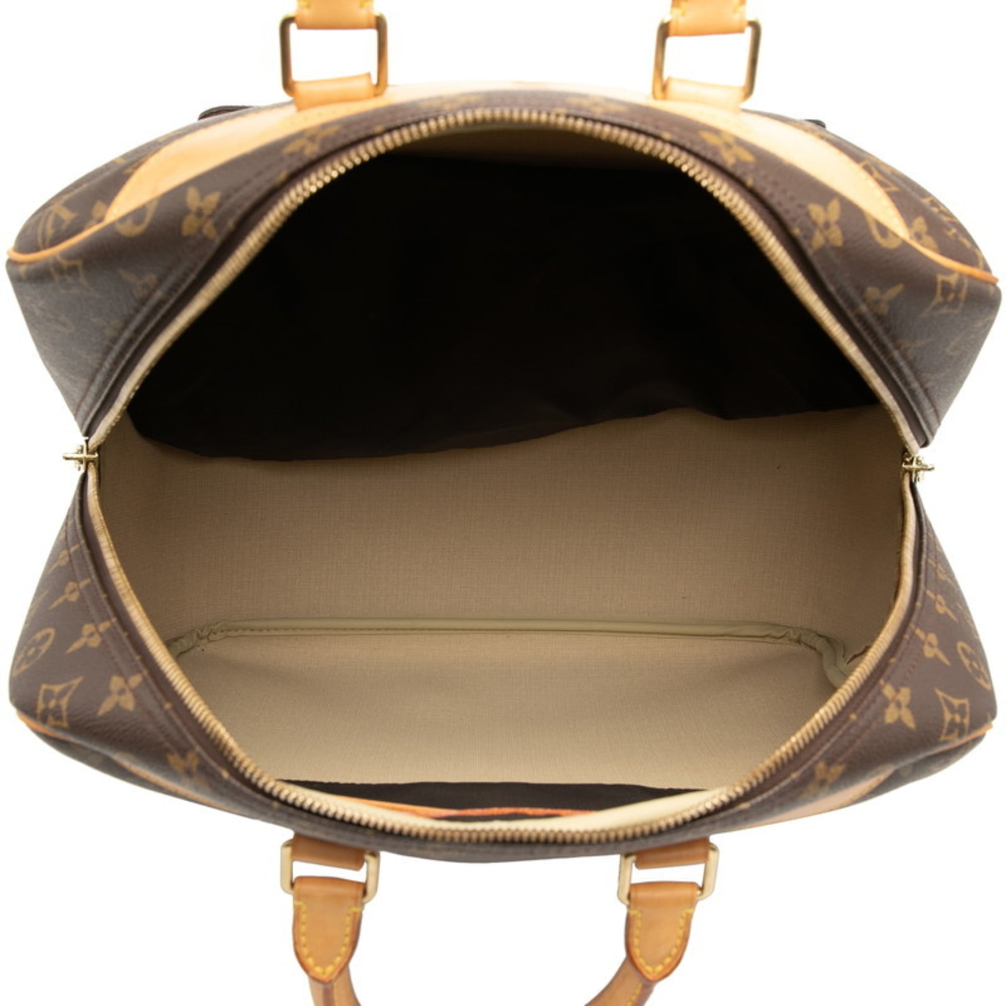 Louis Vuitton Brown Pvc Leather Boston Bag