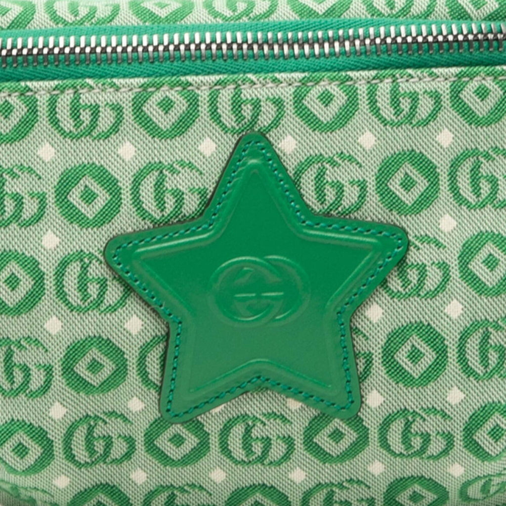 Gucci Green Multi-Color Canvas Sling Bag (Pre-Owned)