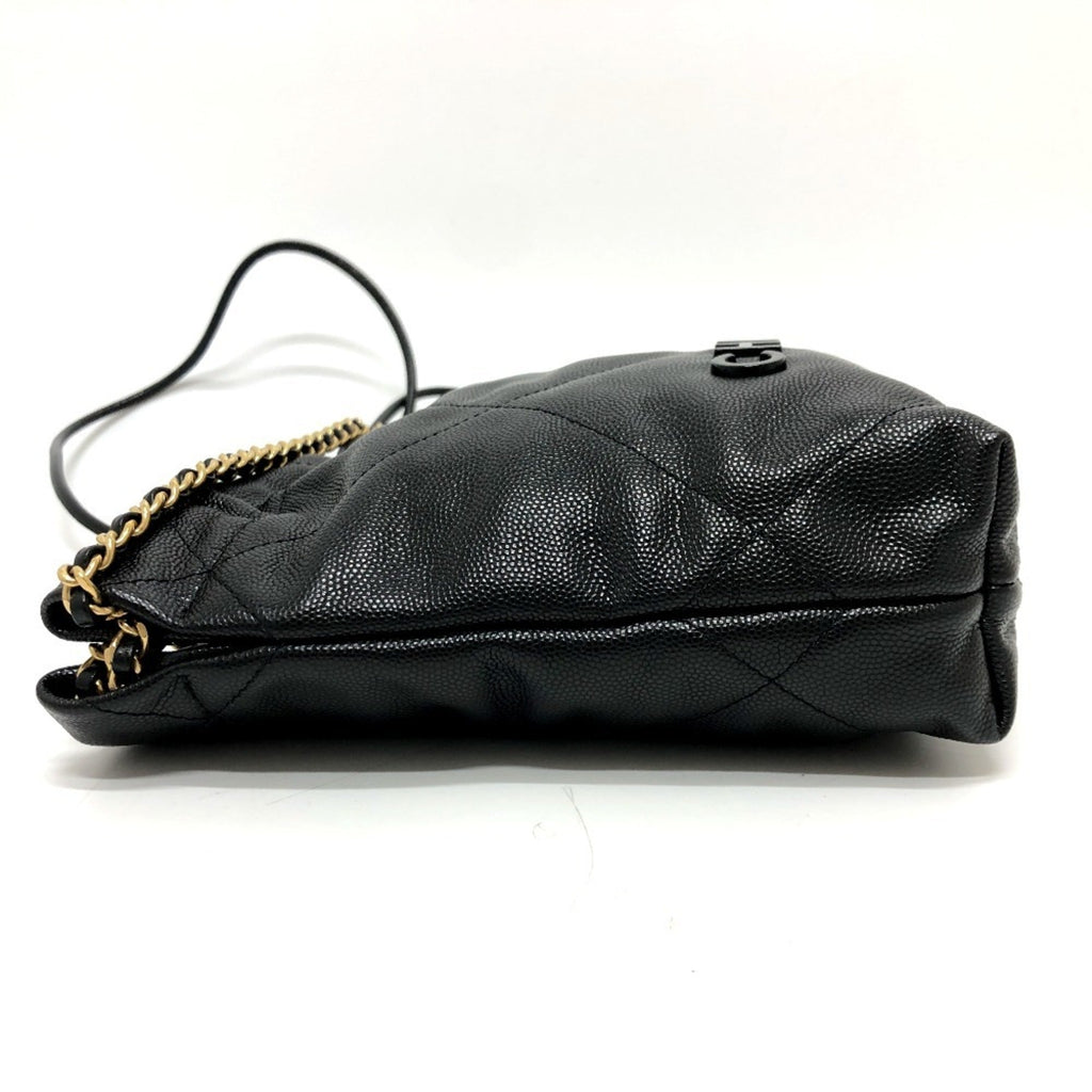 Chanel Black Grained Calfskin Shoulder Bag