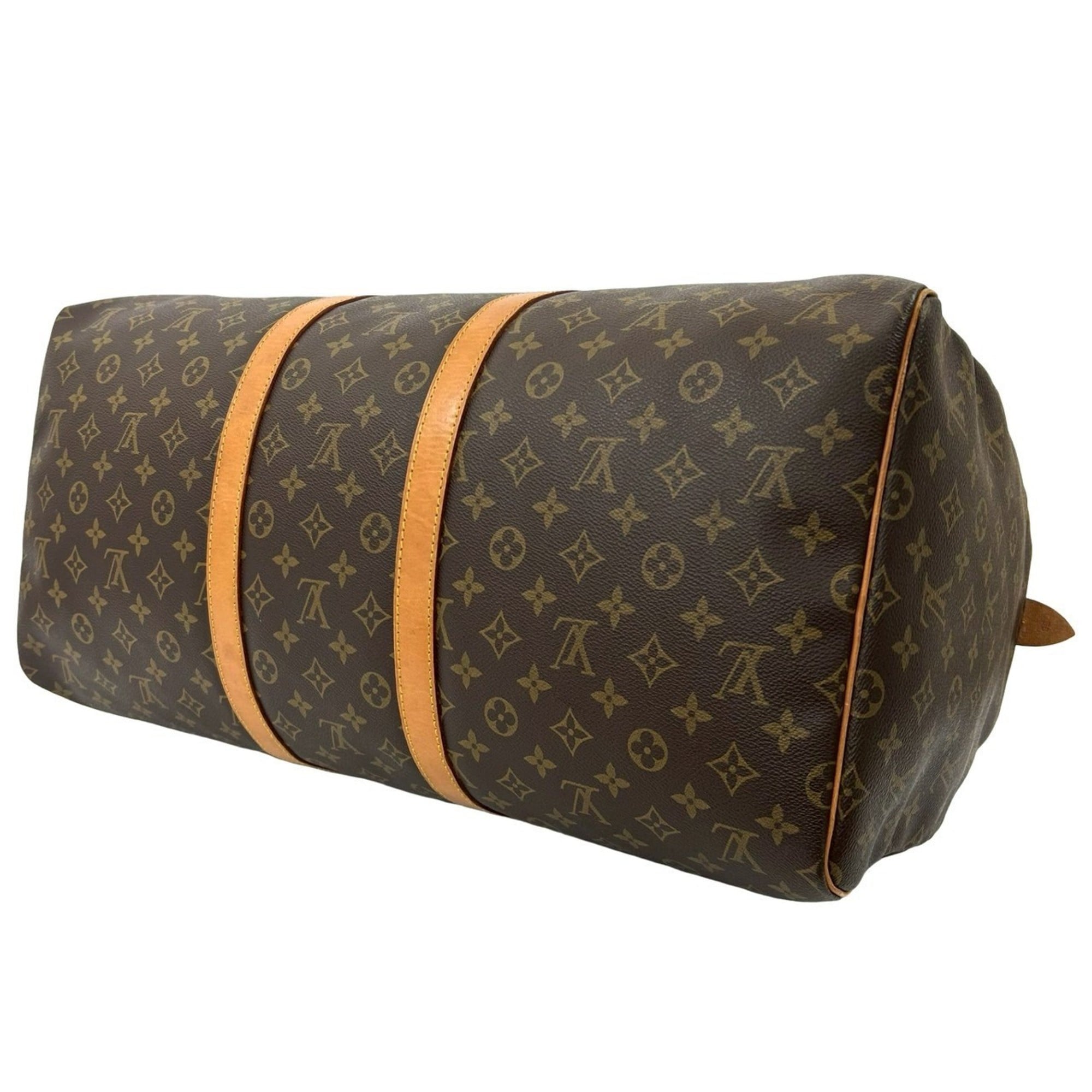 Louis Vuitton Brown Leather Pvc Boston Bag
