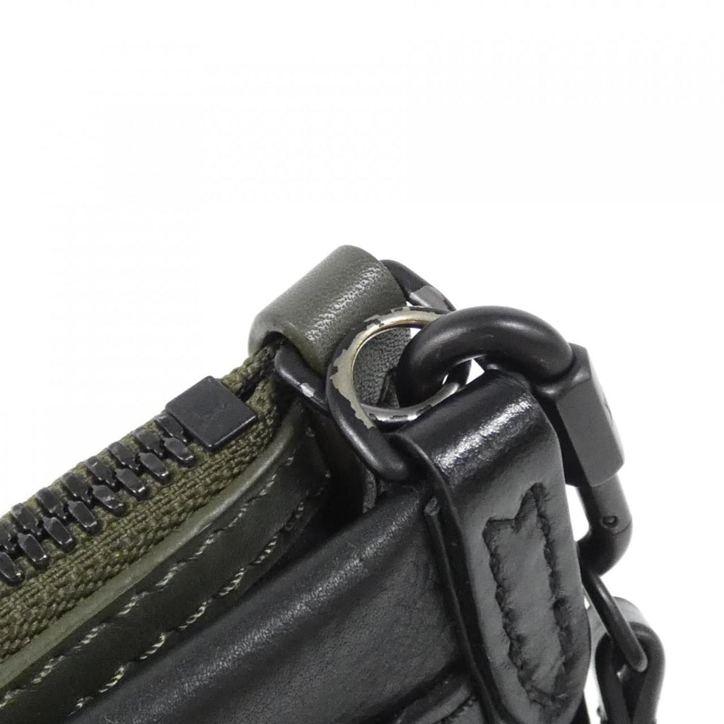 Louis Vuitton Black Khaki Leather Shoulder Bag