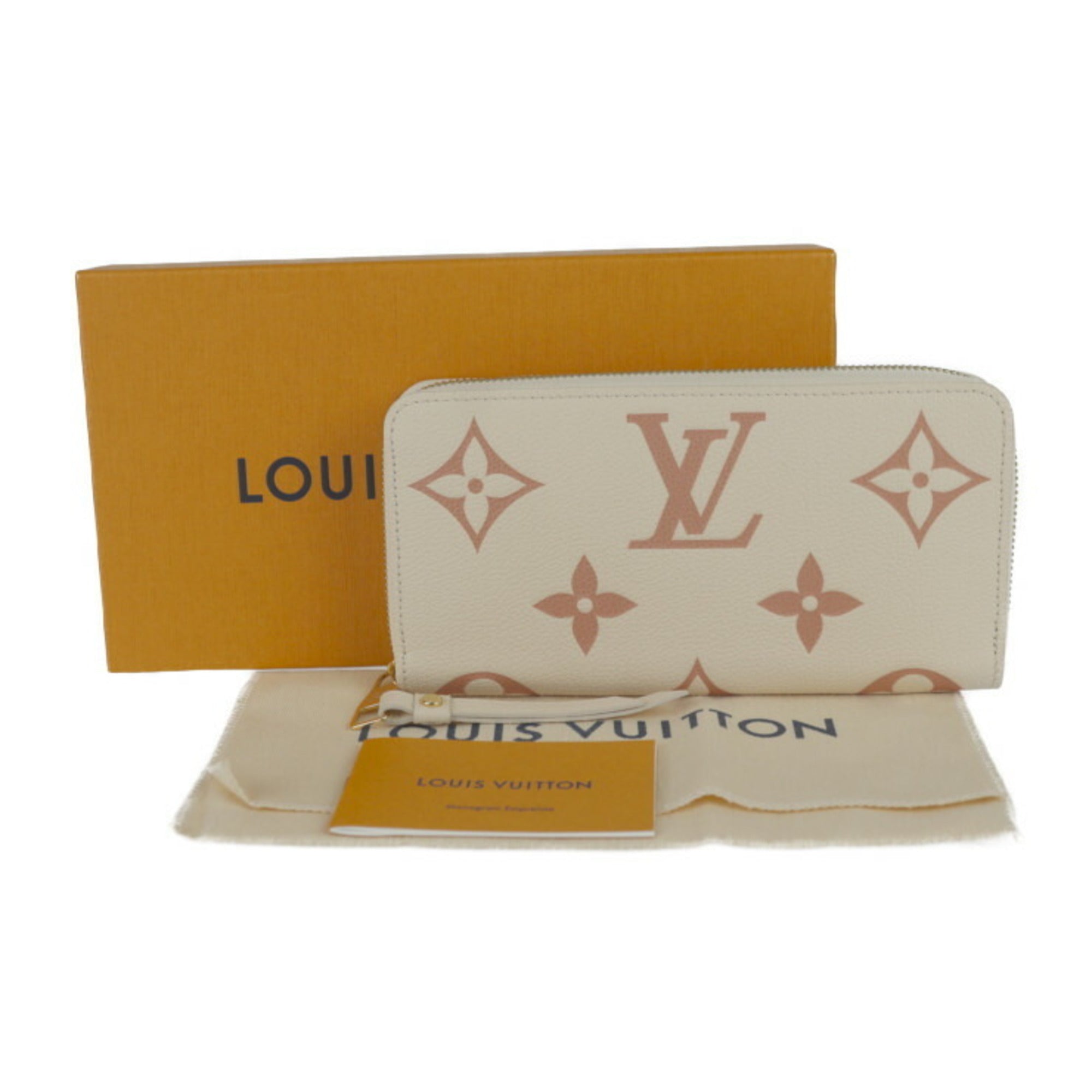 Louis Vuitton Cream Monogram Empreinte Long Wallet