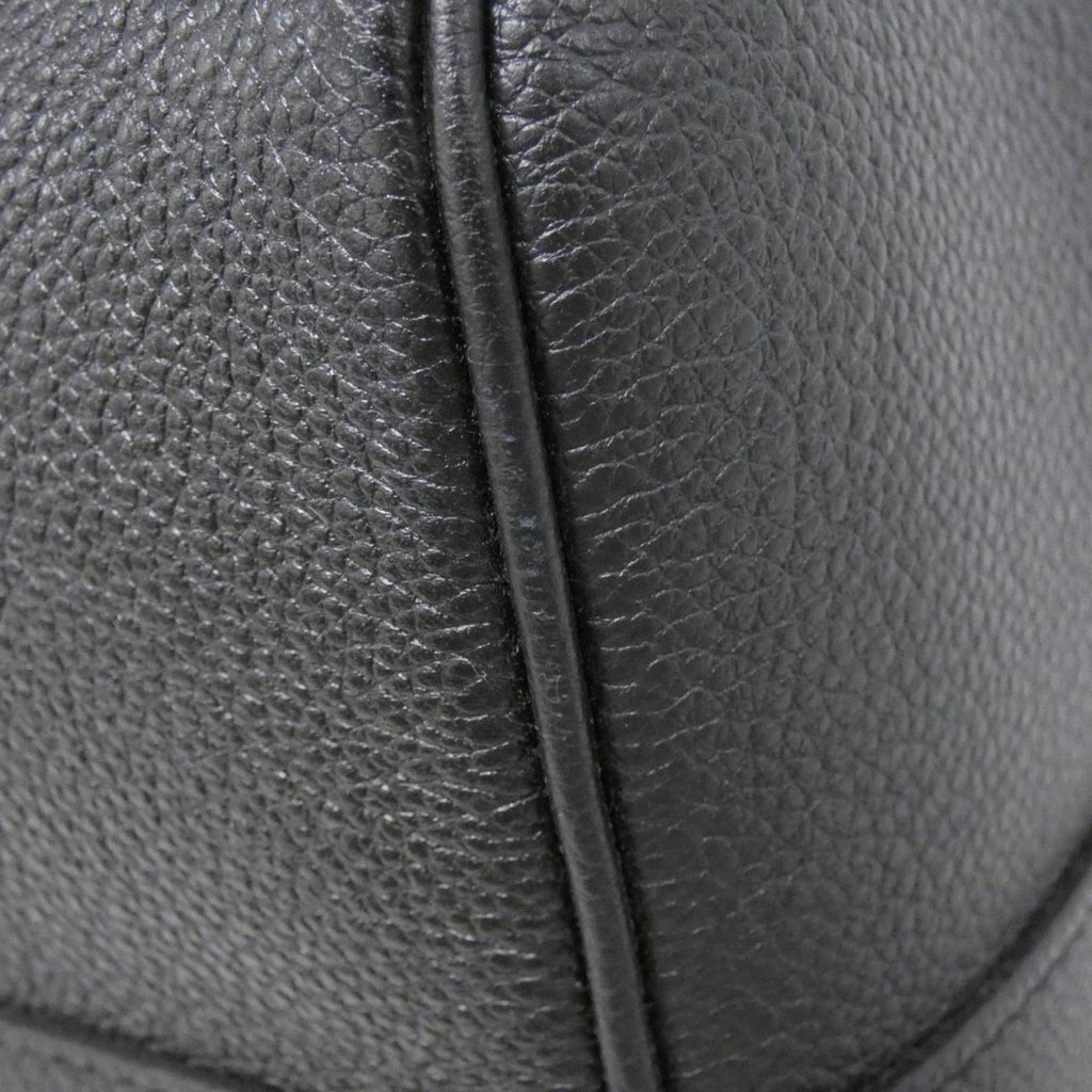 Louis Vuitton Beige Black Leather Boston Bag