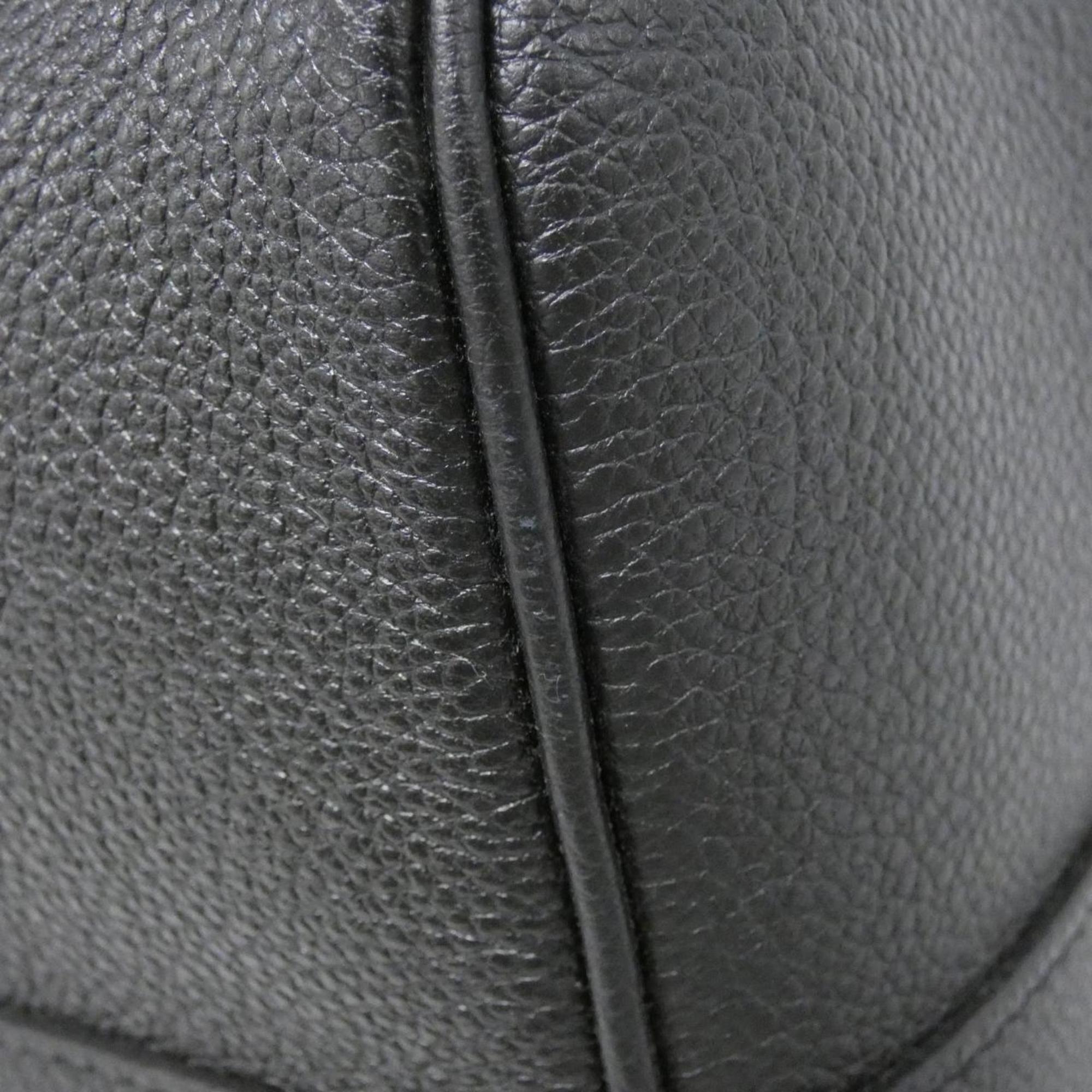 Louis Vuitton Beige Black Leather Boston Bag
