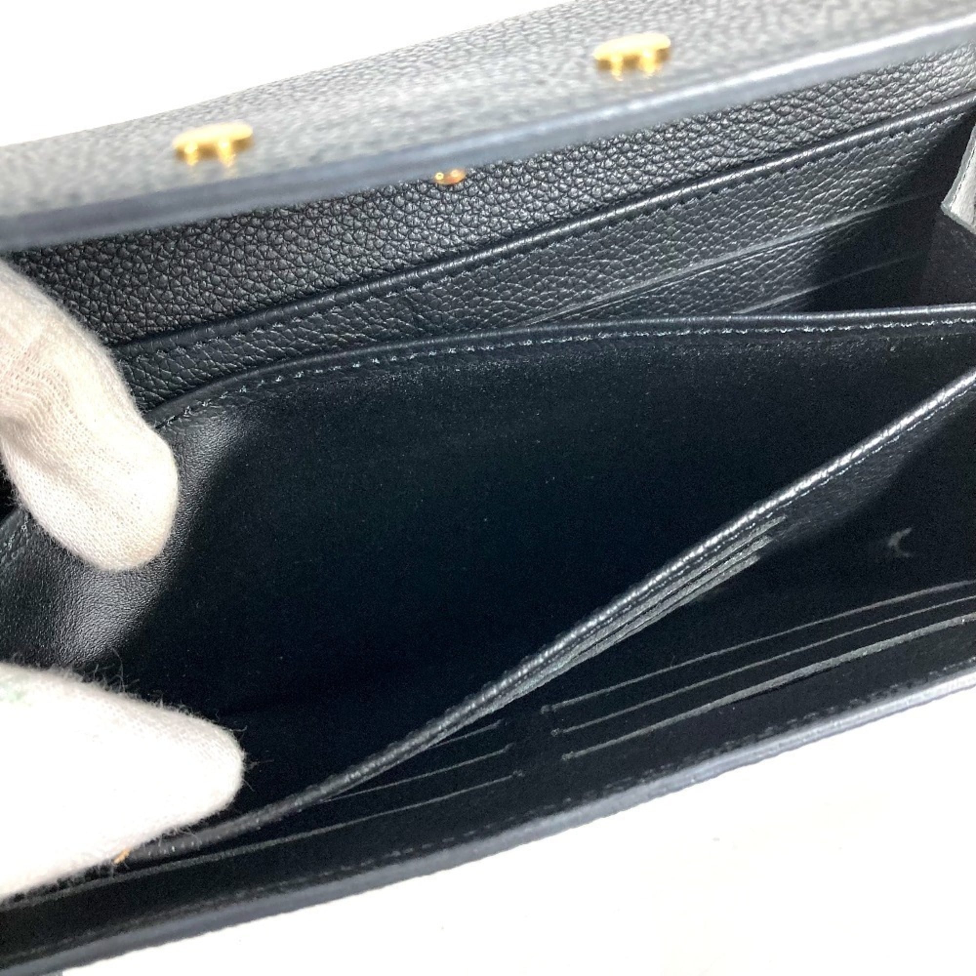 Louis Vuitton Monogram Empreinte Black Noir Monogram Empreinte Long Wallet
