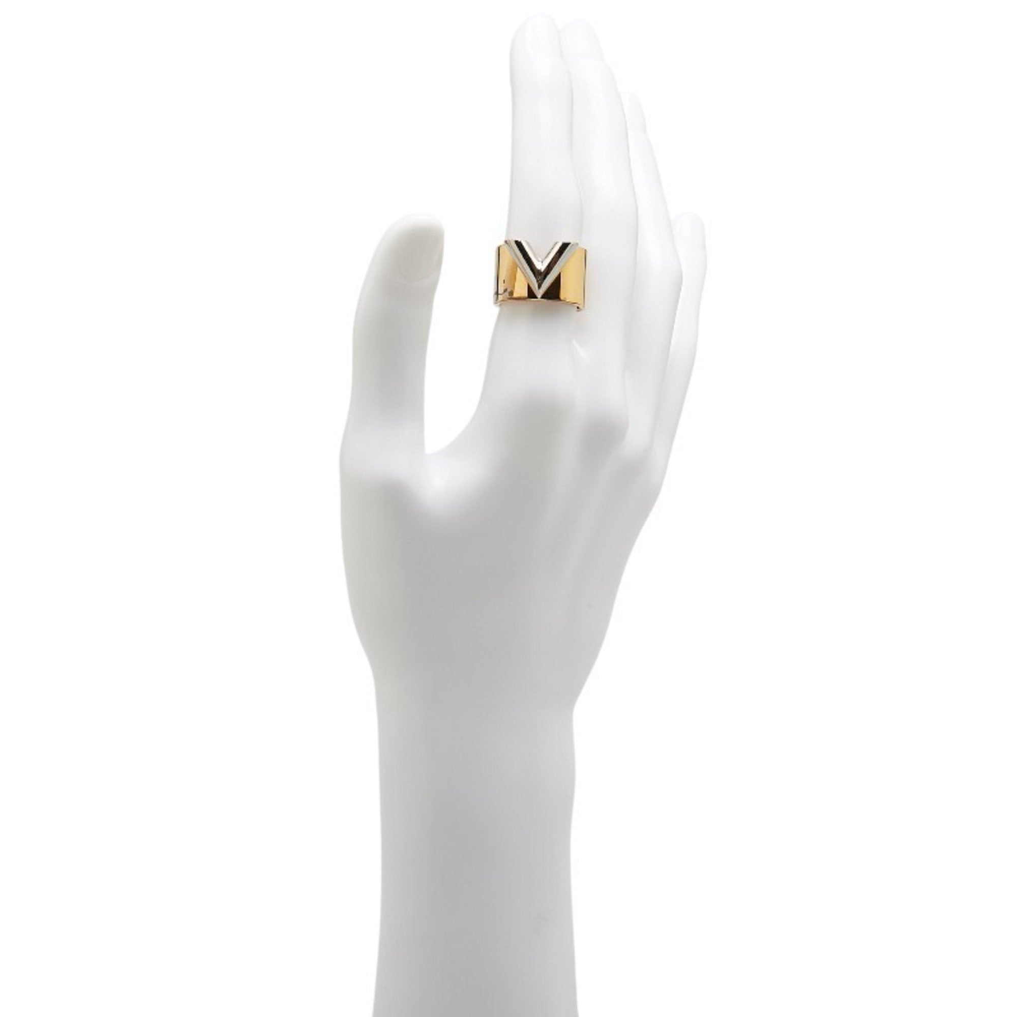 Louis Vuitton Gold Silver Metal Band Ring