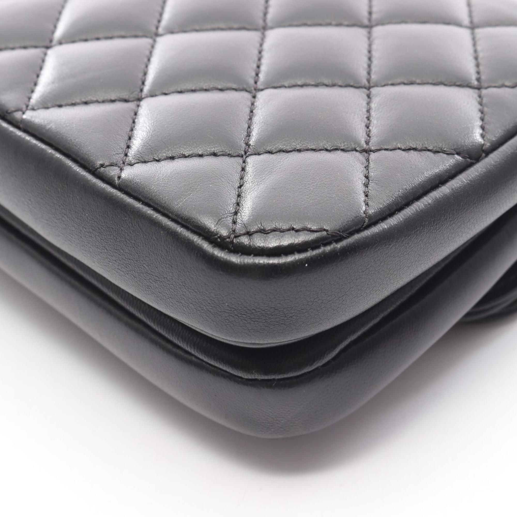 Chanel Black Leather Handbag Shoulder Bag