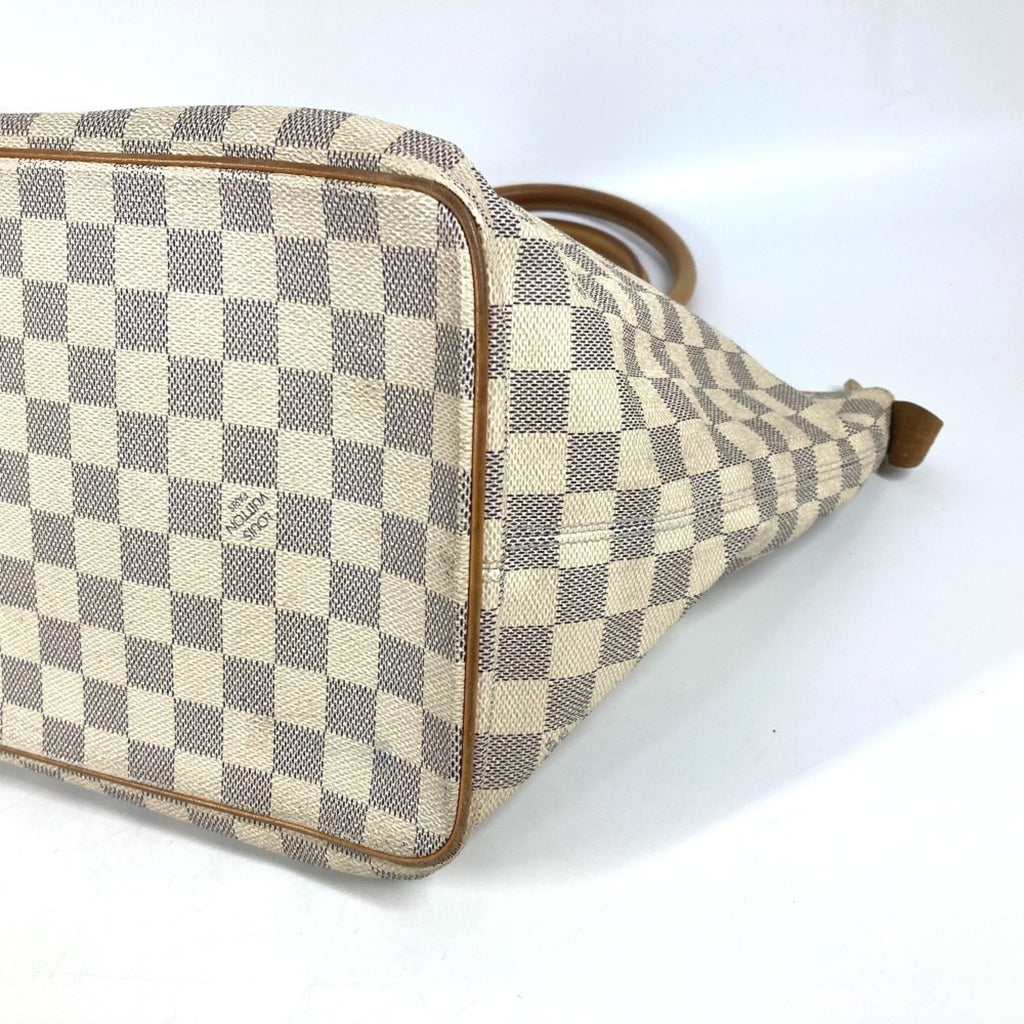 Louis Vuitton White Damier Azur Shoulder Bag Tote Bag