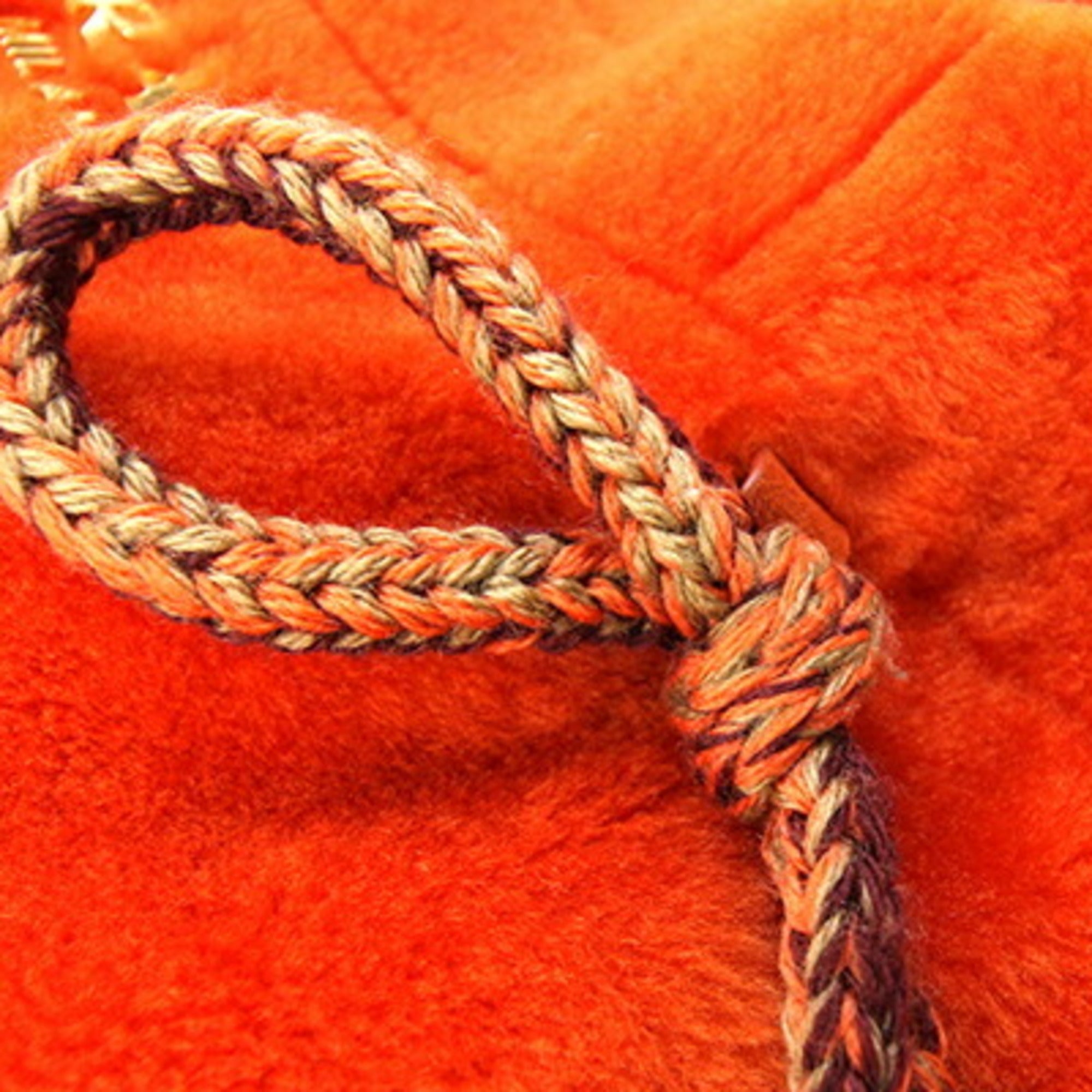 Prada Orange Suede Leather Tote Bag