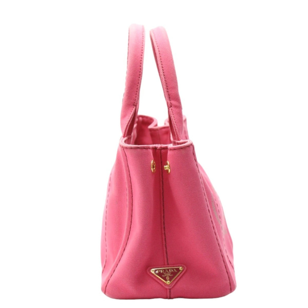Prada Canapa Pink Cotton Canvas Tote Bag