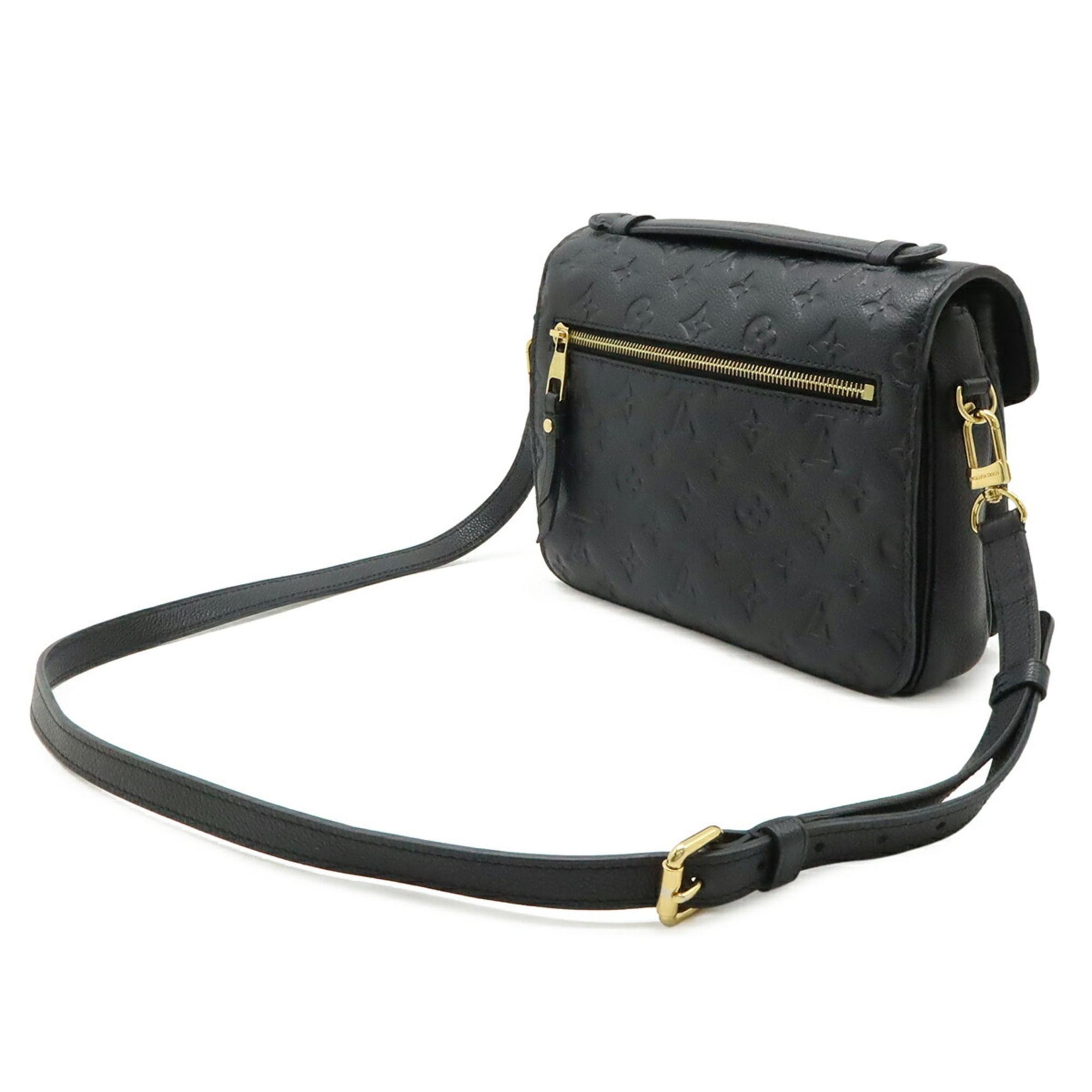 Louis Vuitton Black Noir Monogram Empreinte Handbag Pochette