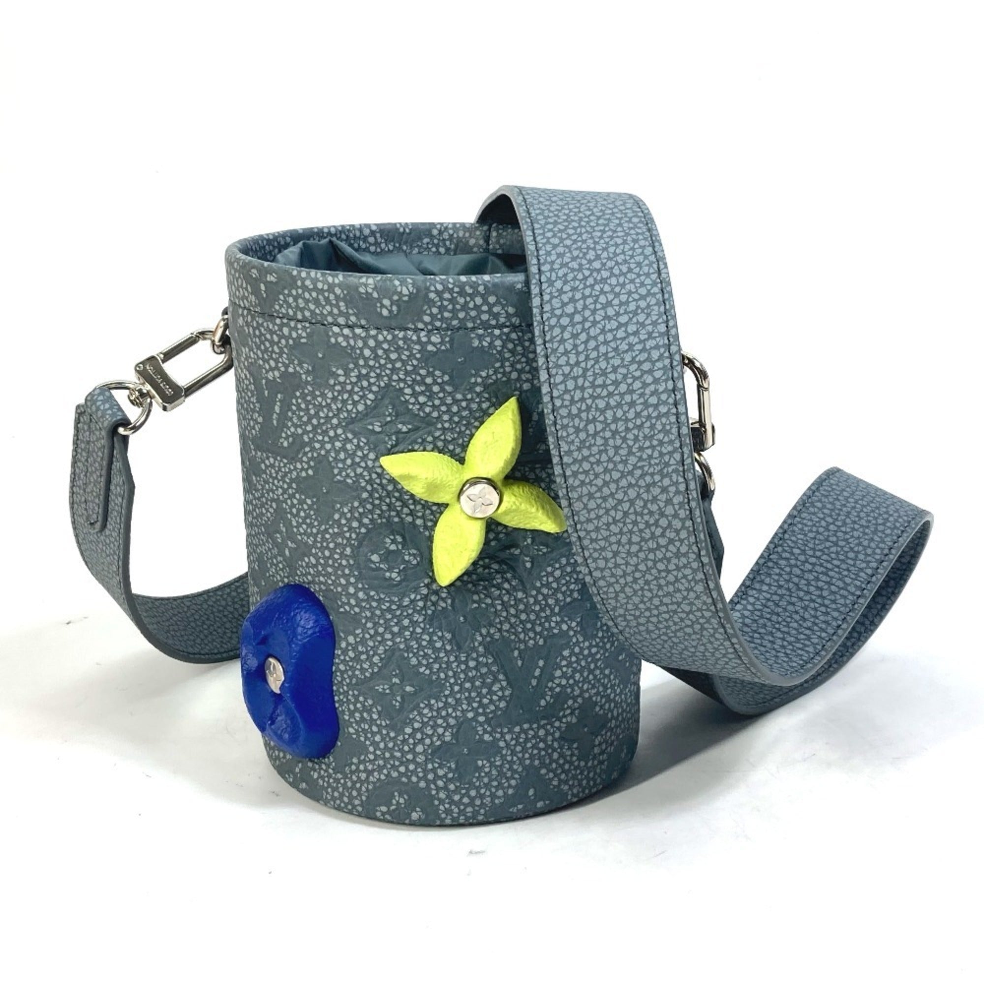 Louis Vuitton Gray Leather Shoulder Bag