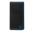 Louis Vuitton Black Blue Leather Long Wallet