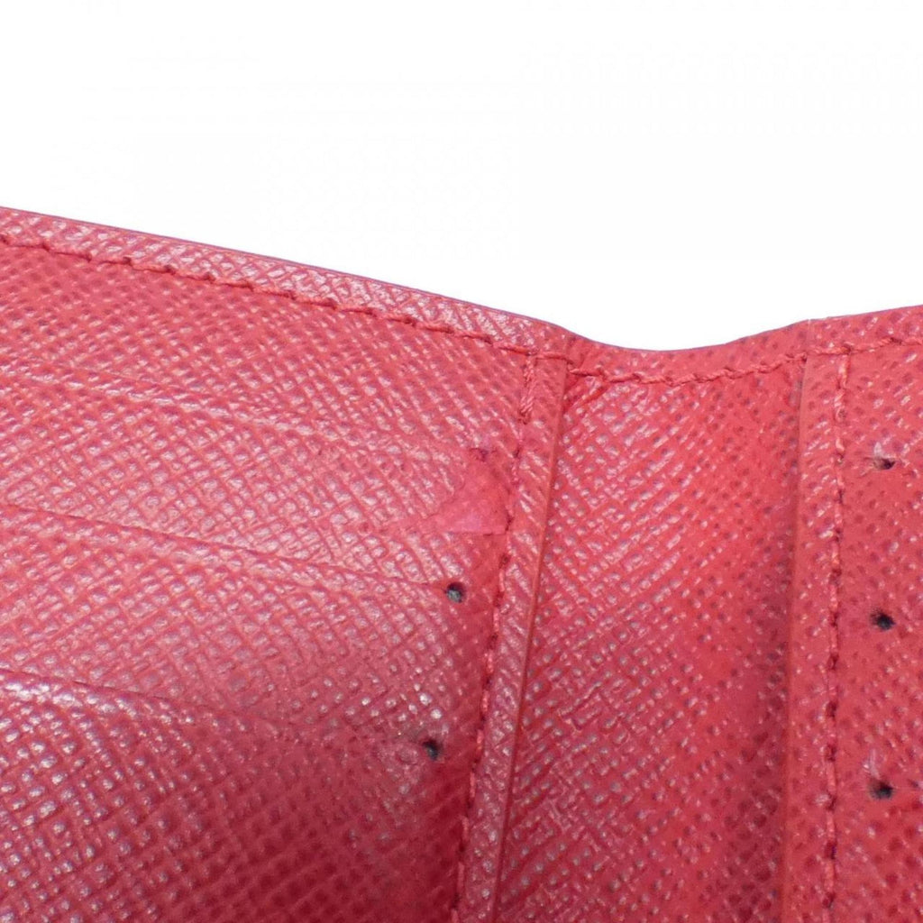 Louis Vuitton Ebene Rouge Coated Canvas Wallet (Tri-Fold)