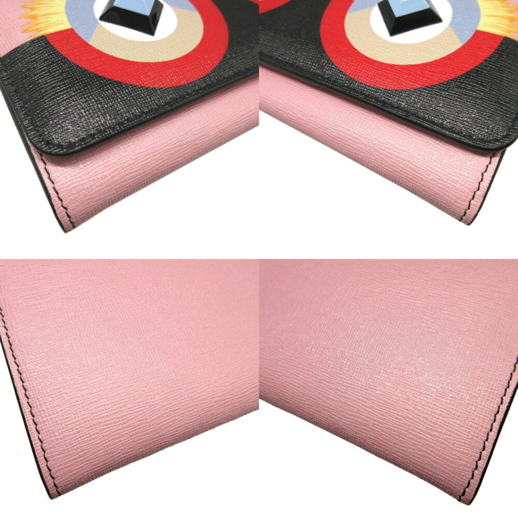 Fendi Pink Leather Long Wallet (Bi-Fold)