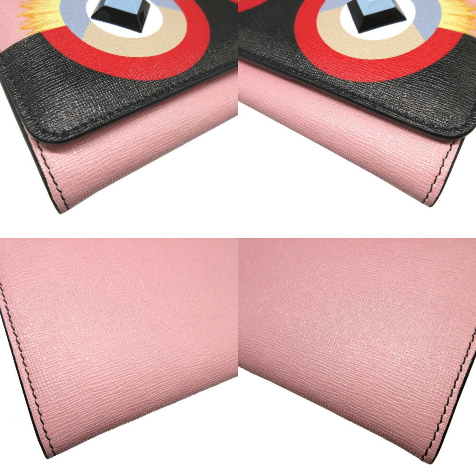 Fendi Pink Leather Long Wallet (Bi-Fold)