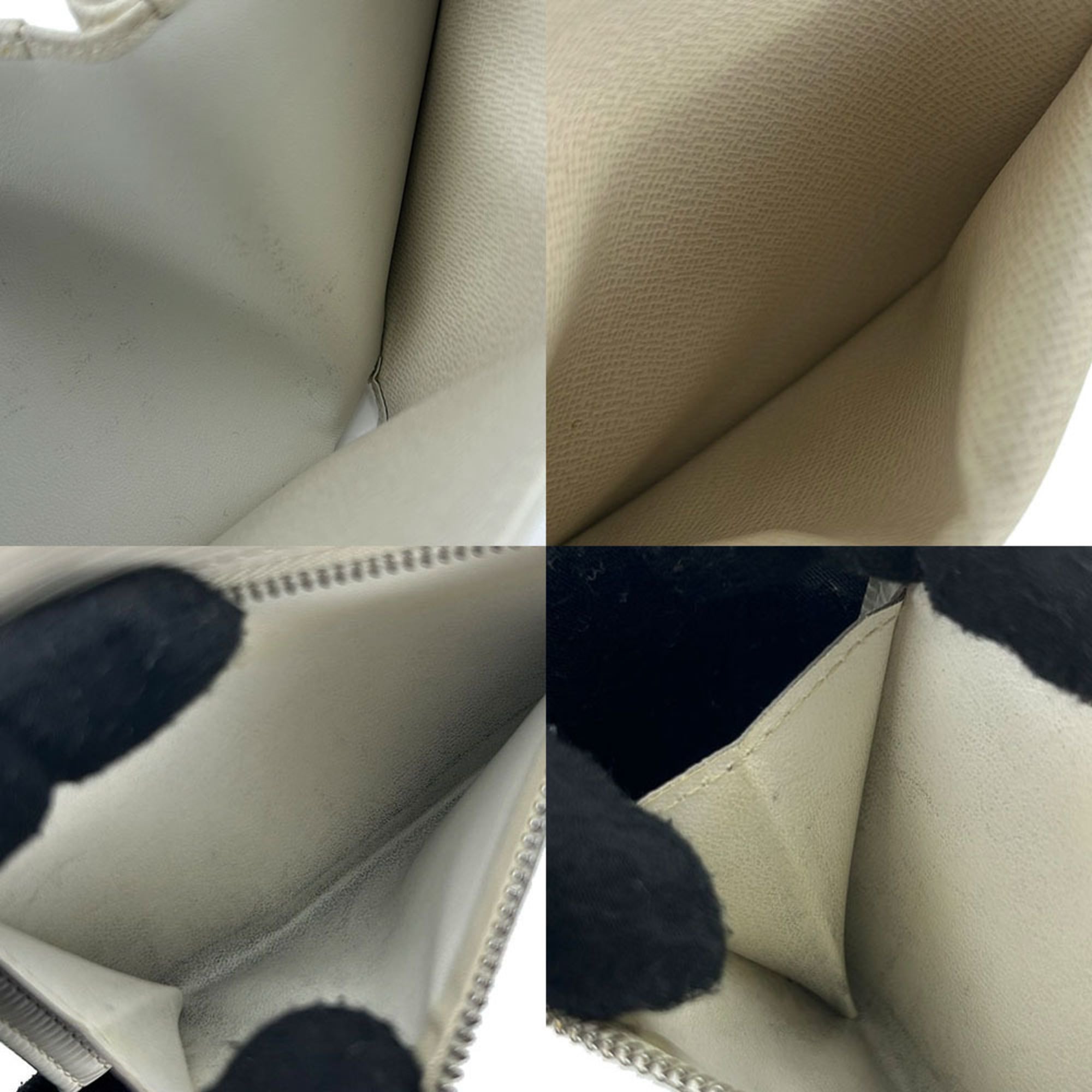 Louis Vuitton Lv Off White Leather Wallet (Tri-Fold)