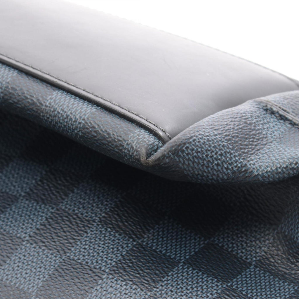 Louis Vuitton Black Navy Coated Canvas Tote Bag