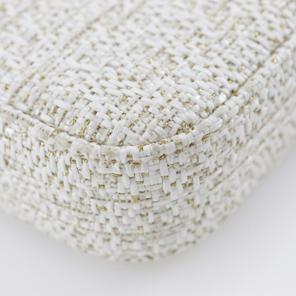 Chanel White Tweed Shoulder Bag