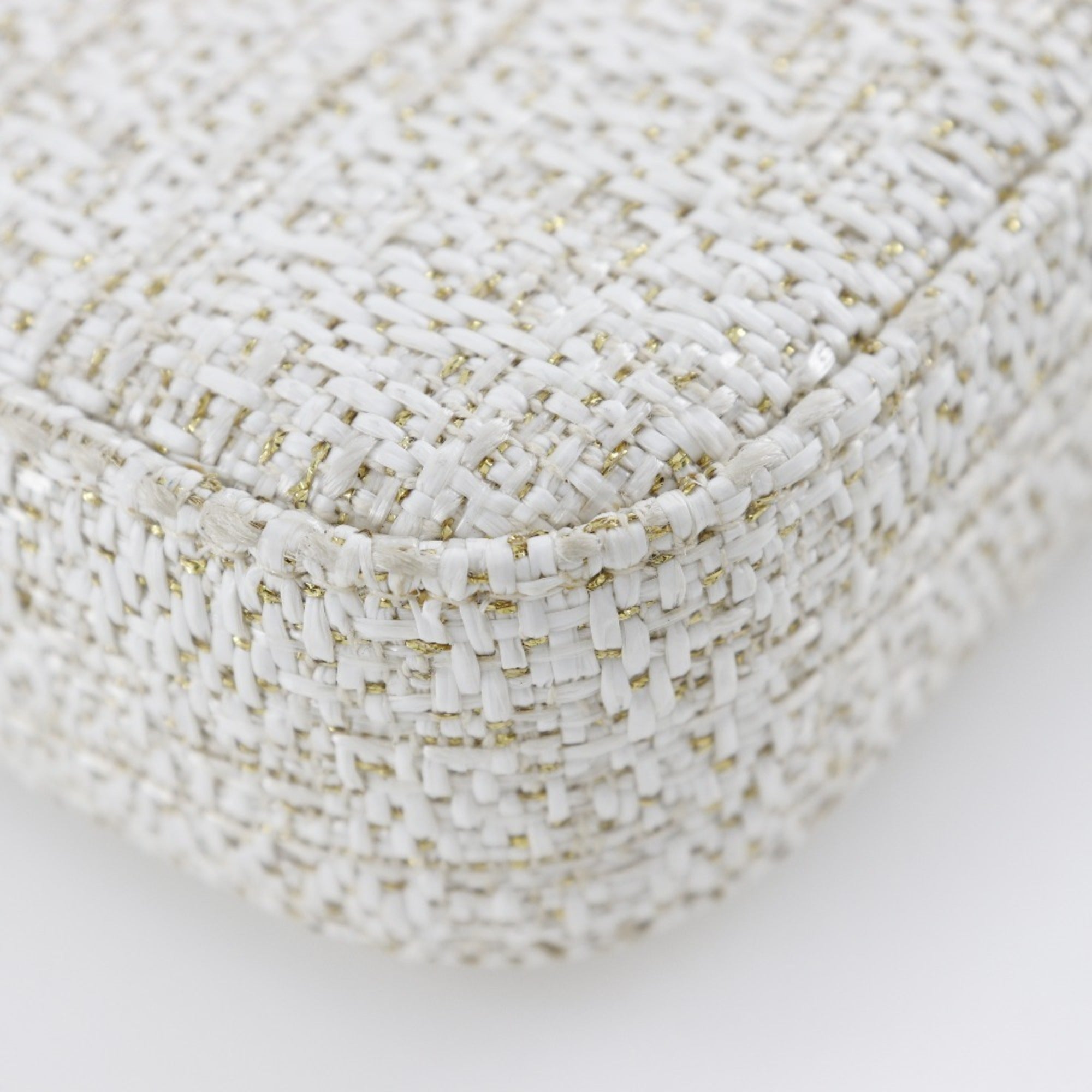Chanel White Tweed Shoulder Bag
