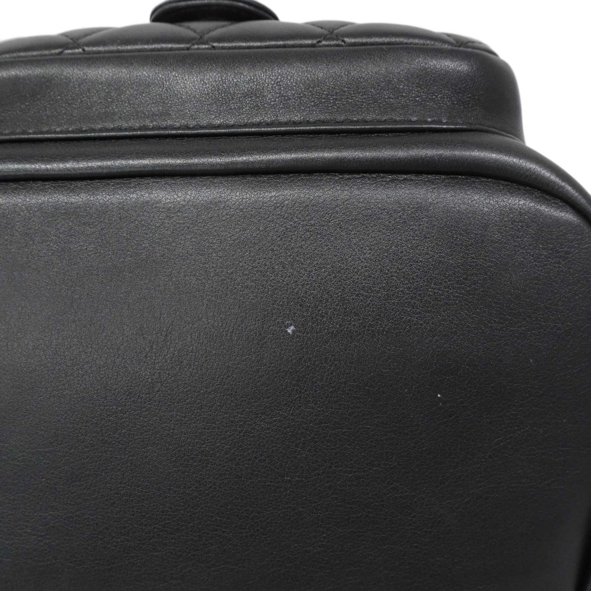 Chanel Black Leather Backpack