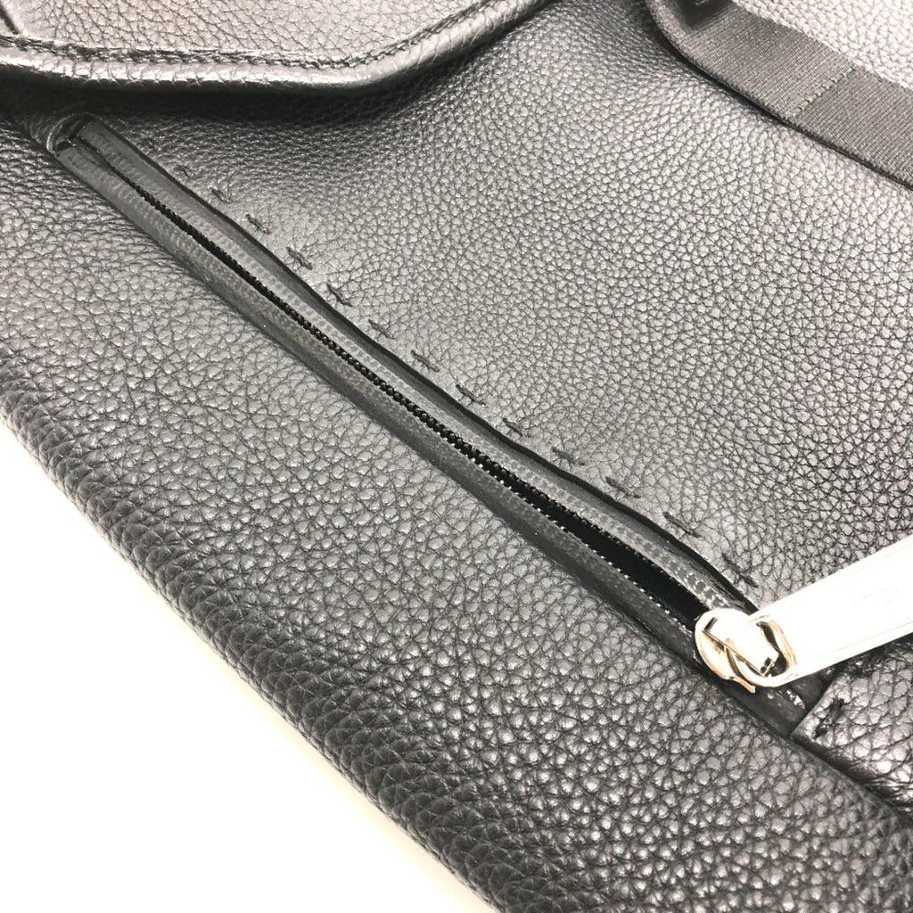 Fendi Black Leather Backpack