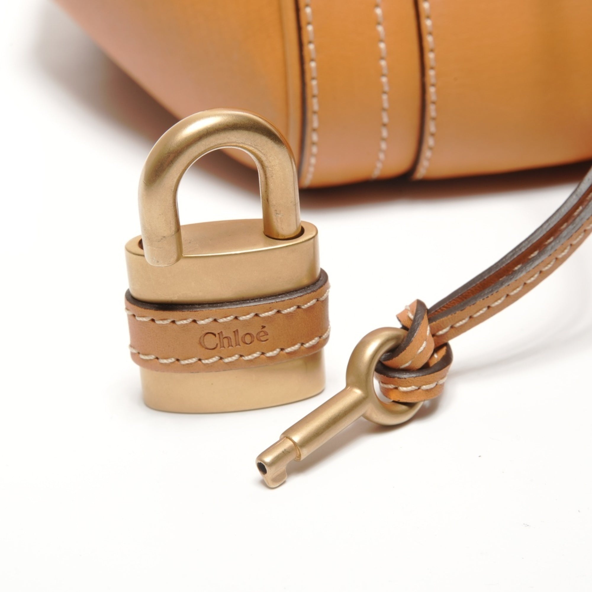 Chloé Paddington Brown Leather Boston Bag Handbag (Pre-Owned)
