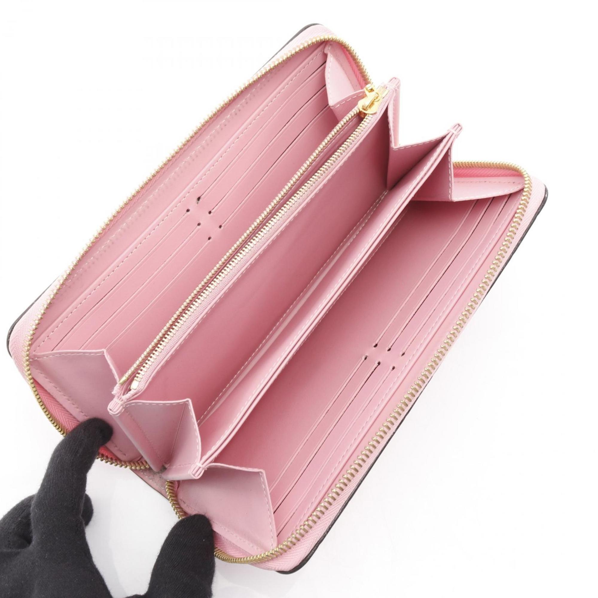 Louis Vuitton Pink Vernis Patent Leather Long Wallet