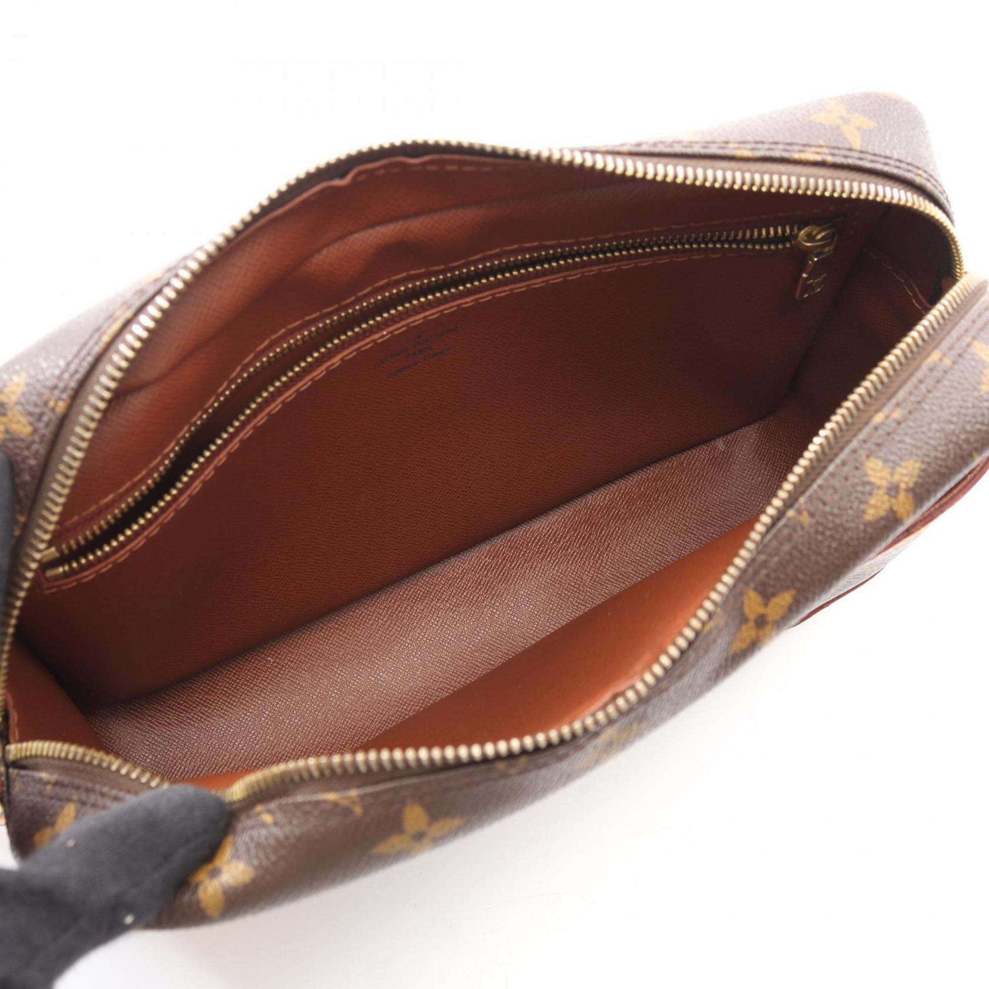 Louis Vuitton Monogram Brown Coated Canvas Leather Shoulder Bag