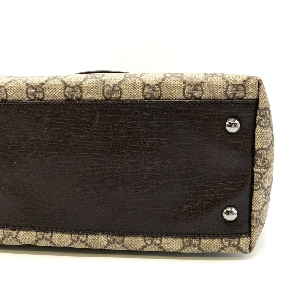Gucci Beige Gg Supreme Canvas Tote Bag (Pre-Owned)