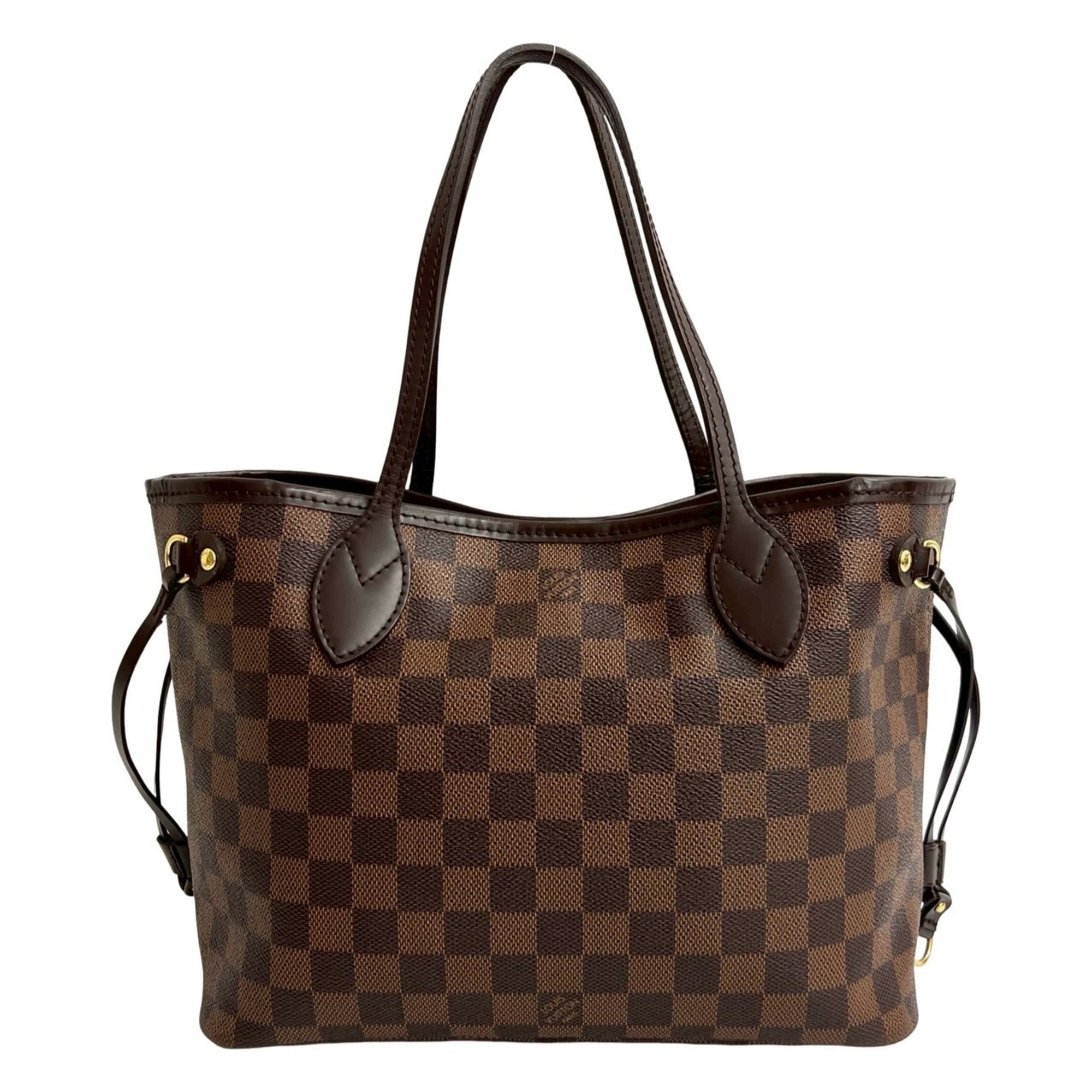 Louis Vuitton Brown Leather Pvc Handbag Shoulder Bag Tote Bag