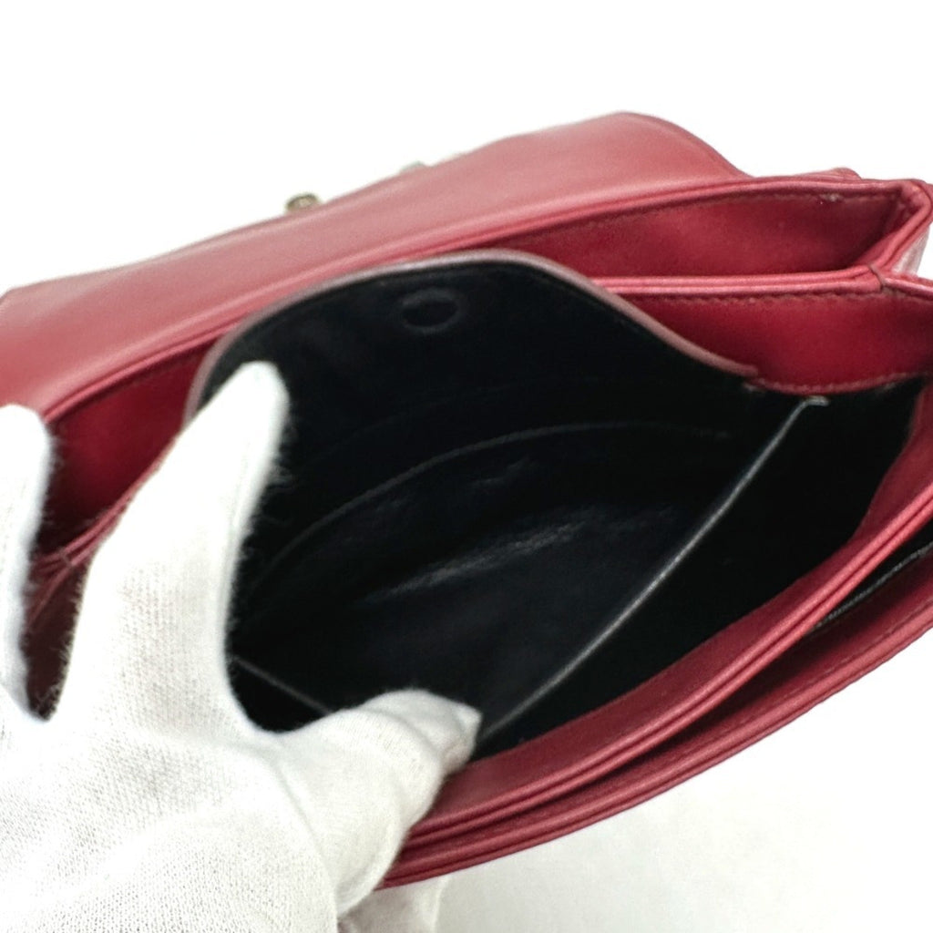 Prada Red Color Leather Shoulder Bag