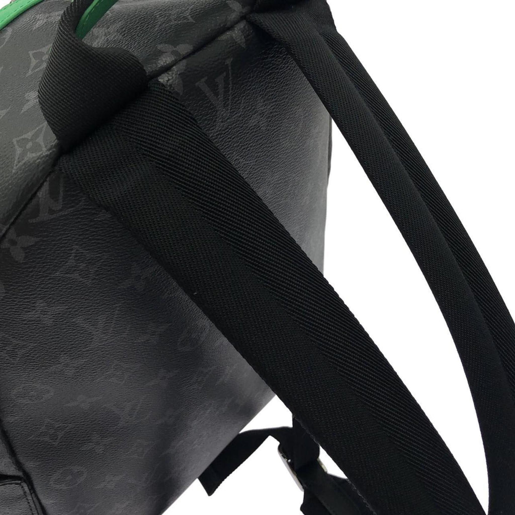 Louis Vuitton Black Green Coated Canvas Backpack