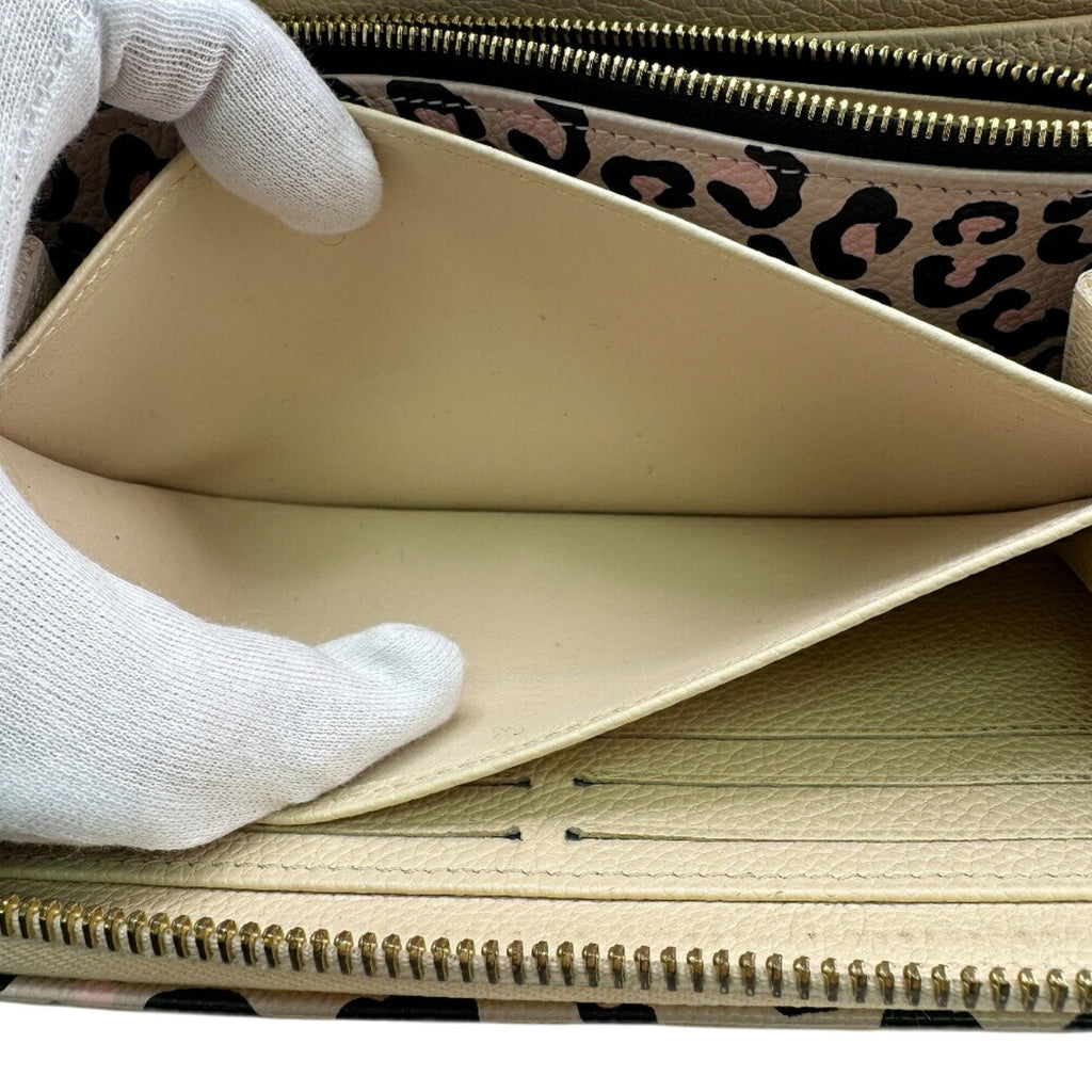 Louis Vuitton Beige Leather Long Wallet