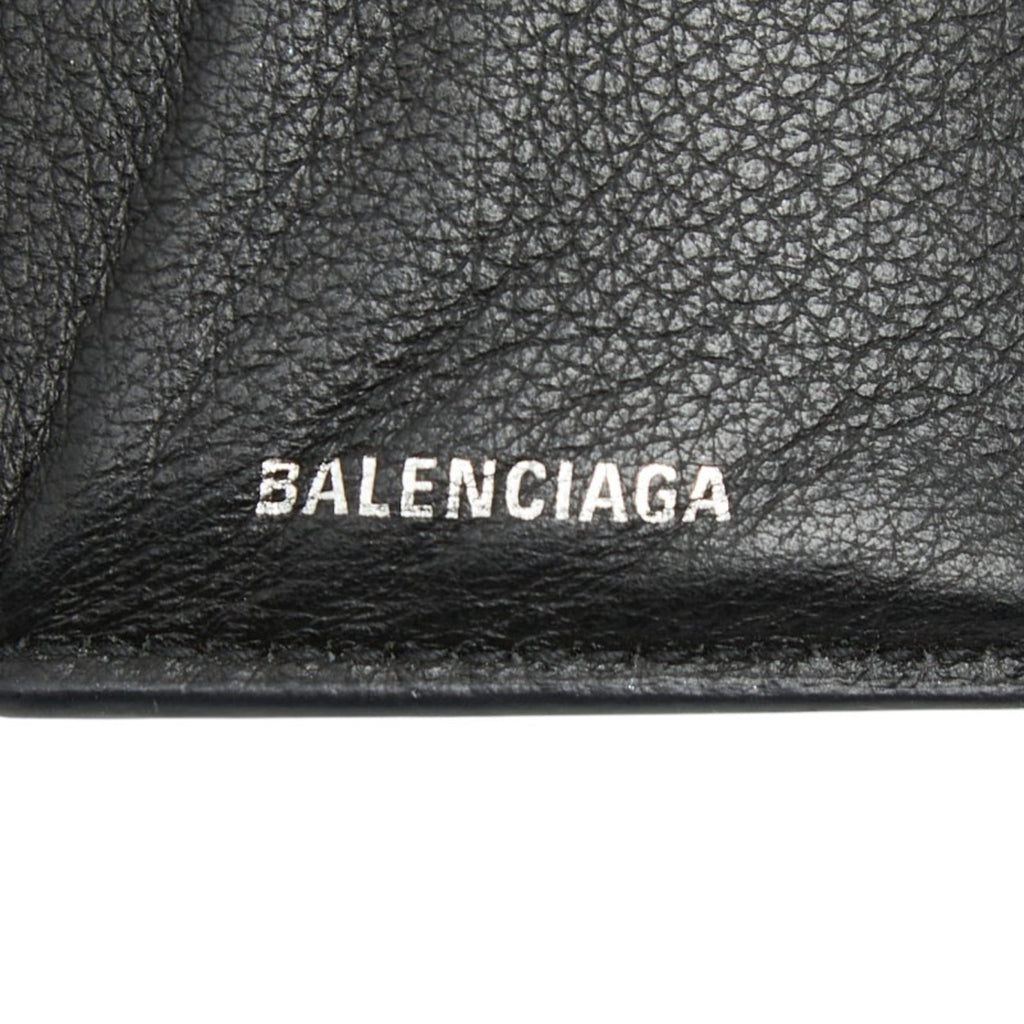 Balenciaga Black Leather Wallet (Tri-Fold)