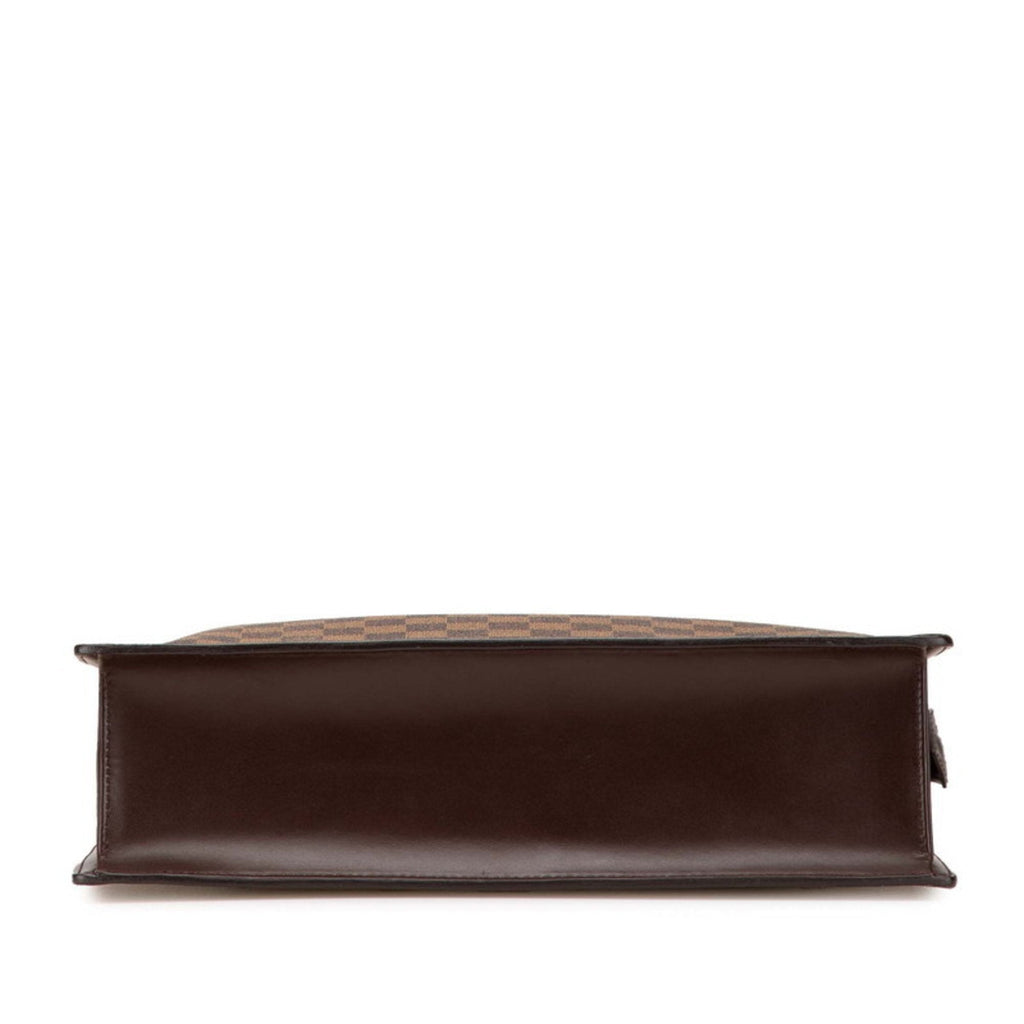 Louis Vuitton Brown Pvc Leather Handbag Tote Bag