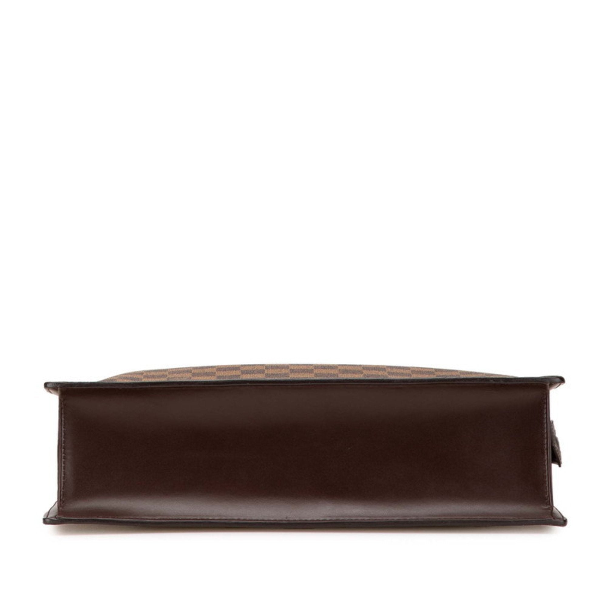 Louis Vuitton Brown Pvc Leather Handbag Tote Bag