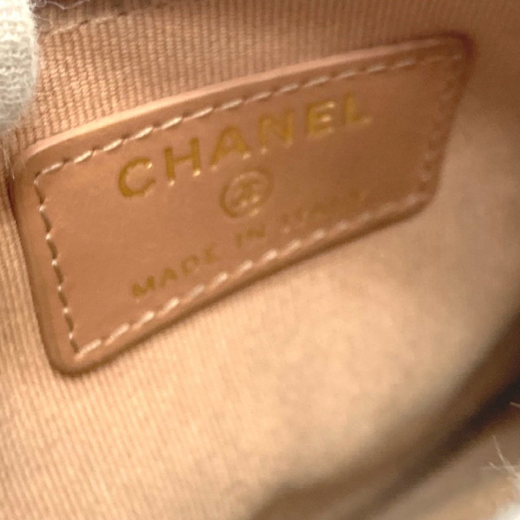 Chanel Beige Grained Calfskin Wallet (Bi-Fold)