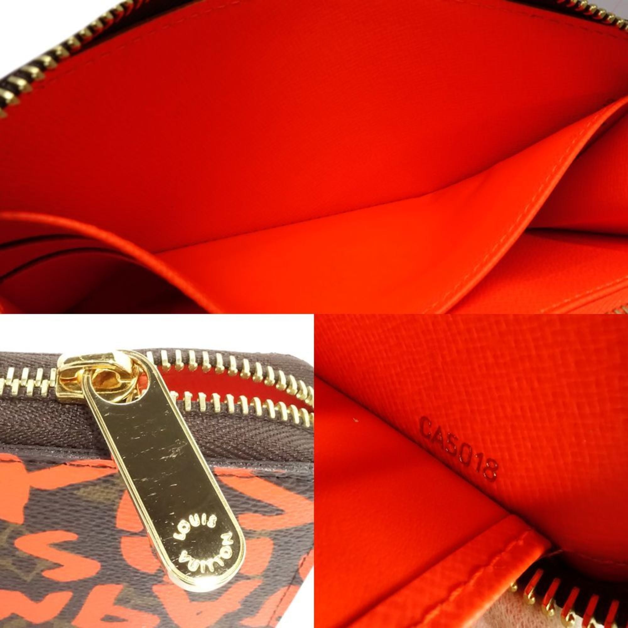 Louis Vuitton Monogram Graffiti Brown Monogram Orange Monogram Graffiti Long Wallet