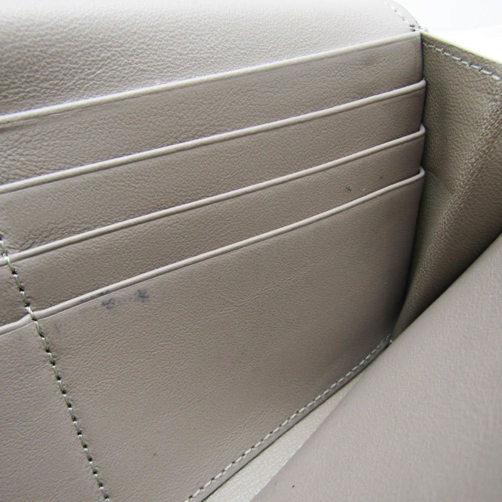 Fendi Beige Leather Long Wallet (Bi-Fold)