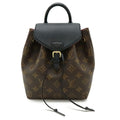 Louis Vuitton Monogram Black Brown Monogram Backpack Shoulder Bag