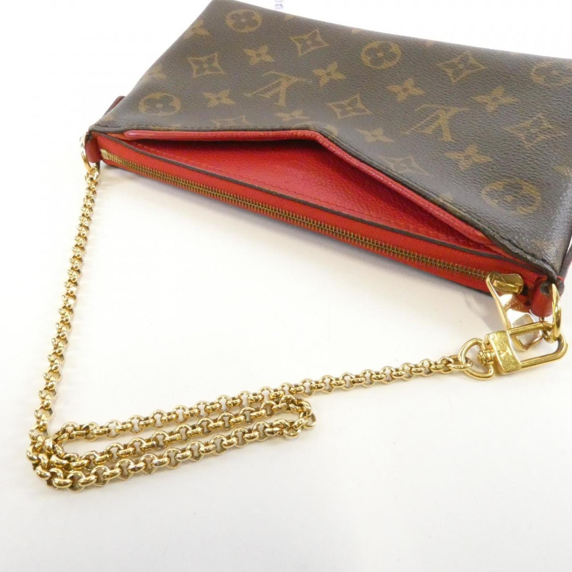 Louis Vuitton Brown Dark Brown Coated Canvas Shoulder Bag