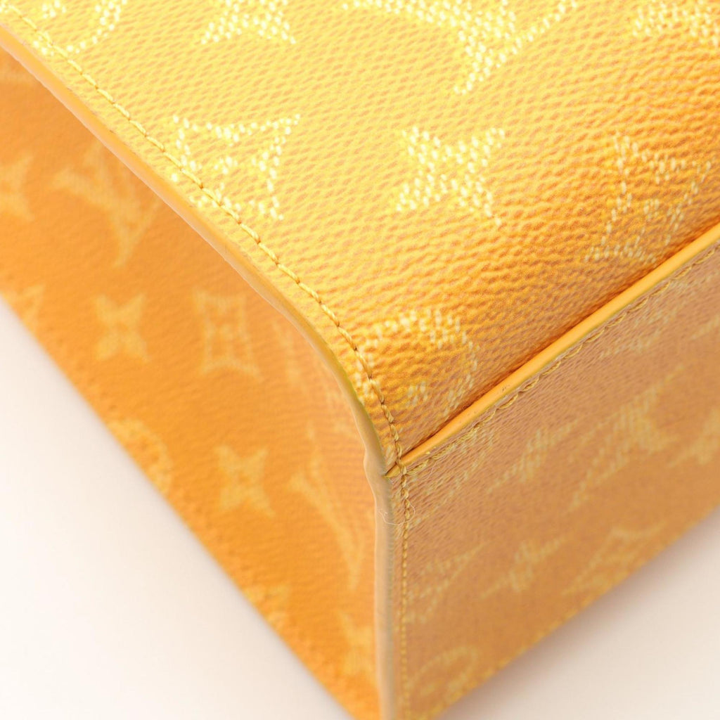 Louis Vuitton Yellow Coated Canvas Leather Tote Bag