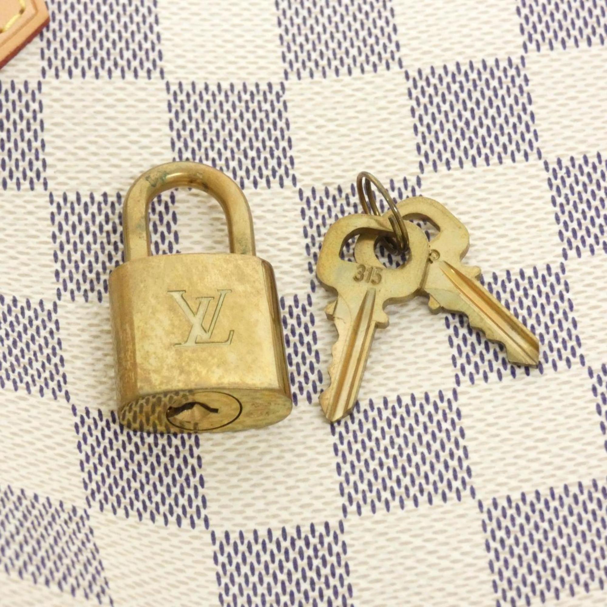 Louis Vuitton Azur Coated Canvas Boston Bag