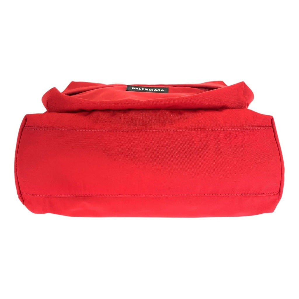 Balenciaga Black Red Color Canvas Backpack